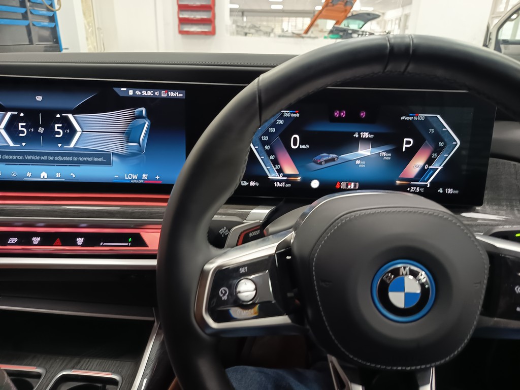 BMW digital cockpit during coding